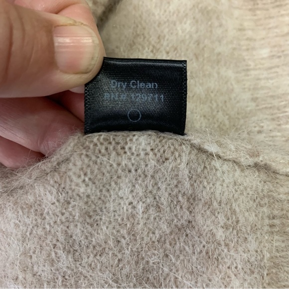 Jenni Kayne Oatmeal Crew Neck Pullover Alpaca Wool Blend Boucle Sweater S - Picture 8 of 10